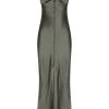 Shona Joy DRESSES LA LUNE BIAS SLIP DRESS - OLIVE