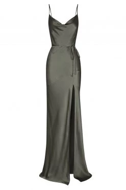 Shona Joy DRESSES LA LUNE BIAS COWL MAXI DRESS - OLIVE