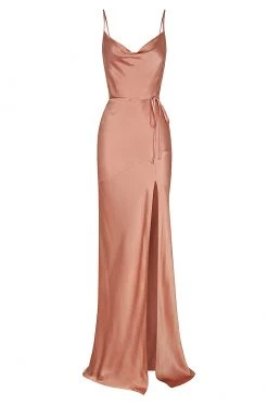 Shona Joy DRESSES LA LUNE BIAS COWL MAXI DRESS - ROSÉ