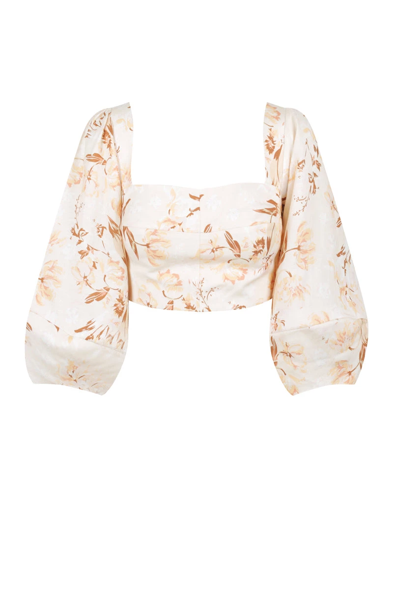 Shona Joy ROXANNE LINEN OPEN BACK CROP TOP 1 Shona Joy ROXANNE LINEN OPEN BACK CROP TOP