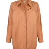 Shona Joy CHIARA OVERSIZED UTILITY SHIRT - TERRACOTTA