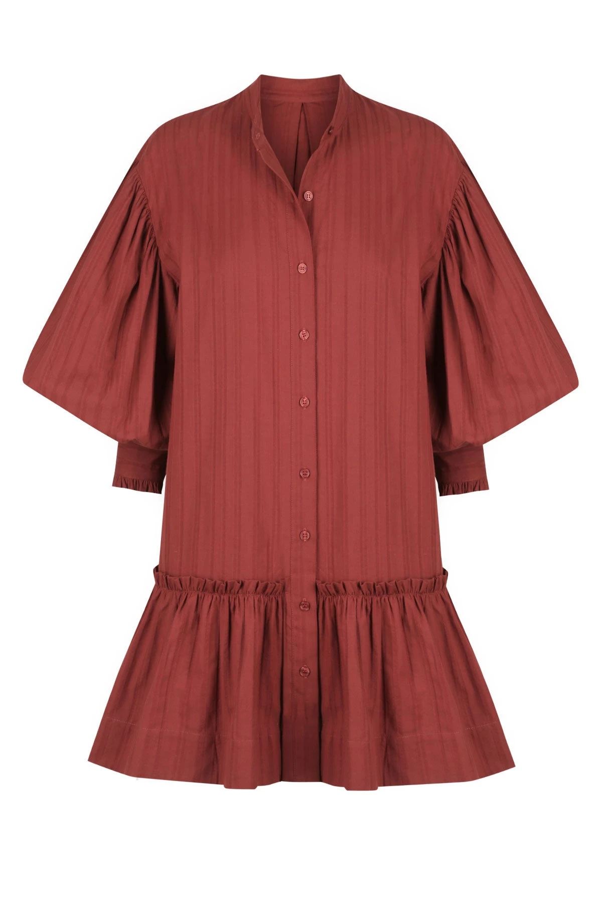 Shona Joy ELLA BALLOON SLEEVE SHIRT MINI DRESS - SANGRIA DRESSES 1 Shona Joy ELLA BALLOON SLEEVE SHIRT MINI DRESS - SANGRIA DRESSES