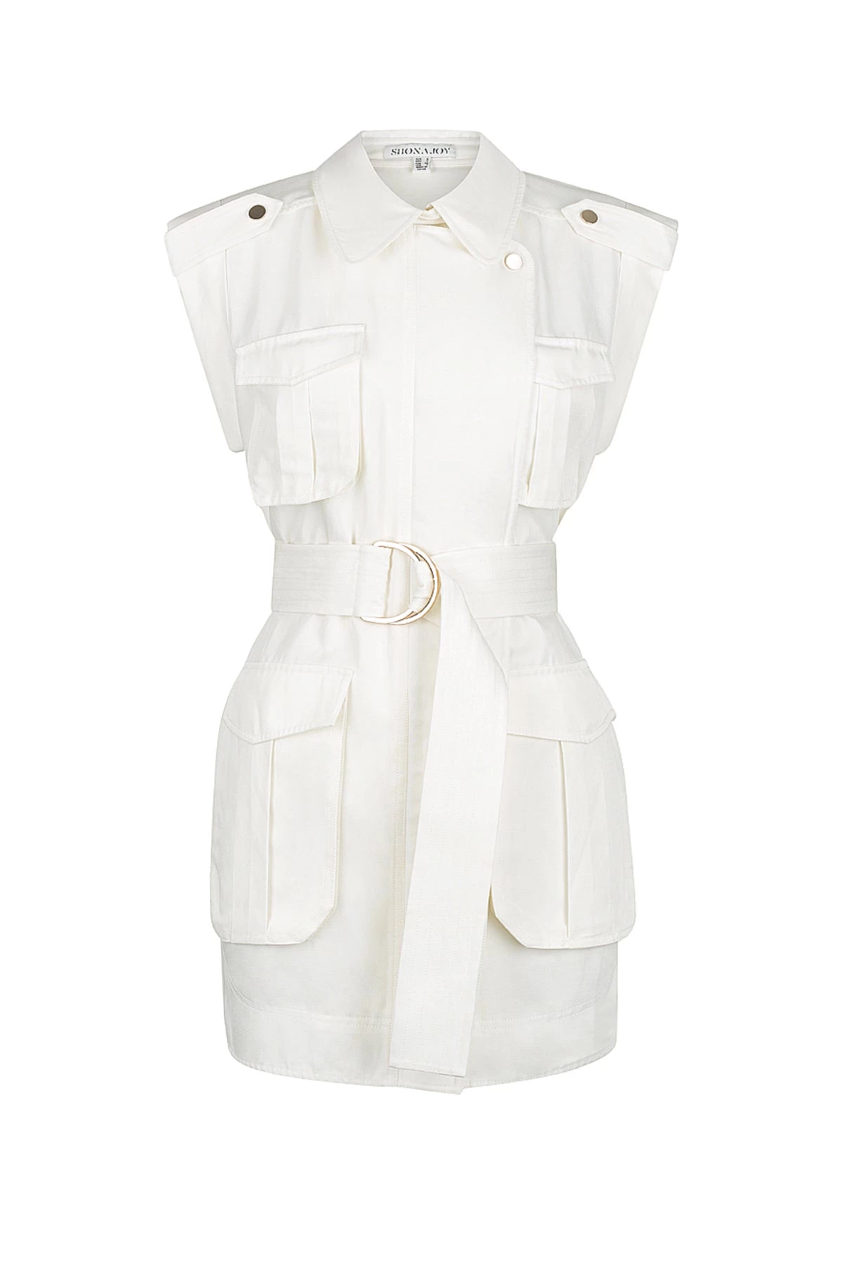 Shona Joy DRESSES MATILDA LINEN UTILITY MINI DRESS - IVORY 1 Shona Joy DRESSES MATILDA LINEN UTILITY MINI DRESS - IVORY