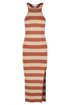Shona Joy DRESSES PARIS RACER BACK MIDI DRESS - CLAY/TAN
