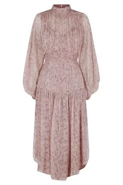 Shona Joy PAULETTE LONG SLEEVE OPEN BACK MIDI DRESS DRESSES