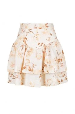 Shona Joy SKIRTS ROXANNE LINEN FRILL MINI SKIRT