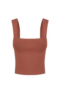 Shona Joy BASIC SQUARE NECK TOP - CLAY TOPS
