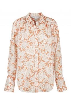 Shona Joy TOPS FLOR LINEN LONG SLEEVE BUTTON UP SHIRT