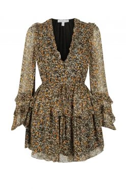 Shona Joy PALOMA BALLOON SLEEVE DRAWSTRING MINI DRESS DRESSES