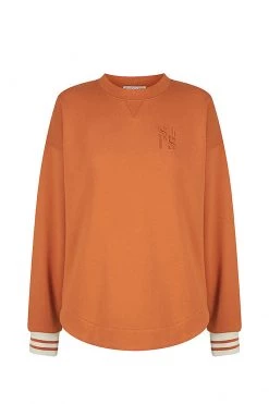 Shona Joy TOPS SJ LOGO CURVED HEM JUMPER - TURMERIC