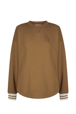 Shona Joy SJ LOGO CURVED HEM JUMPER - CUMIN