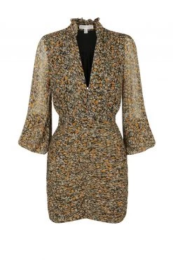 Shona Joy PALOMA PLUNGED RUCHED MINI DRESS DRESSES