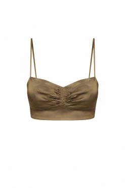 Shona Joy THALIA OPEN BACK BRALETTE - CUMIN TOPS