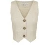 Shona Joy LUNA LINEN TAILORED FITTED VEST - NATURAL TOPS