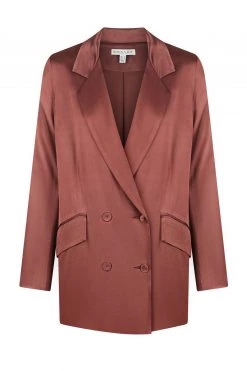 Shona Joy THALIA DOUBLE BREASTED BLAZER - SANGRIA