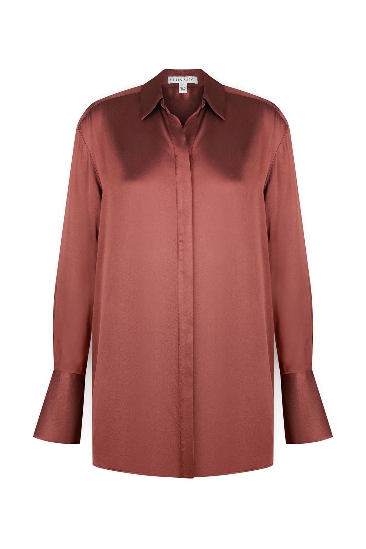 Shona Joy TOPS THALIA TUXEDO SHIRT - SANGRIA 1 Shona Joy TOPS THALIA TUXEDO SHIRT - SANGRIA