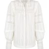 Shona Joy BEST SELLERS LUCIA BALLOON SLEEVE FRILL SHIRT - IVORY