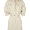 Shona Joy SIERRA PANELLED UTILITY MINI DRESS - CREAM