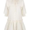 Shona Joy DRESSES ELLA FRILL CAPE MINI DRESS - VANILLA