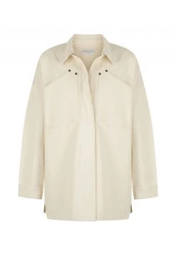 Shona Joy SIERRA OVERSIZED UTILITY SHIRT - CREAM TOPS