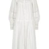 Shona Joy DRESSES LUCIA BALLOON SLEEVE FRILL MIDI DRESS - IVORY