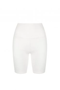 Shona Joy SJ RIB BIKE SHORT - IVORY KNITWEAR