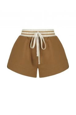 Shona Joy SJ CURVED HEM SHORT - CUMIN KNITWEAR