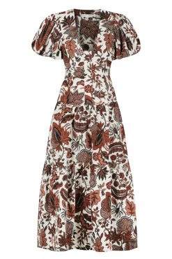 Shona Joy CATALINA PLUNGED SHORT SLEEVE MIDI DRESS BEST SELLERS