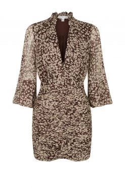 Shona Joy VALERIA PLUNGED RUCHED MINI DRESS DRESSES