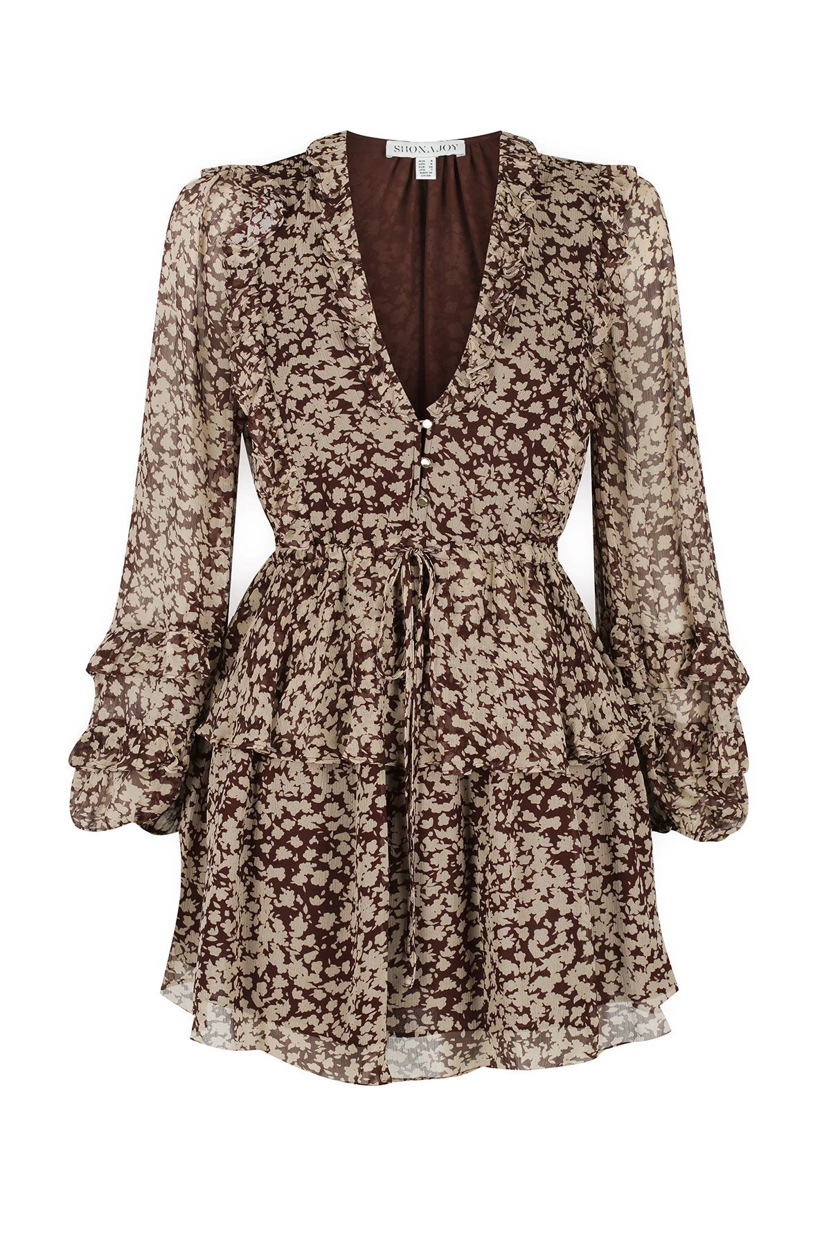 Shona Joy DRESSES VALERIA BALLOON SLEEVE DRAWSTRING MINI DRESS 1 Shona Joy DRESSES VALERIA BALLOON SLEEVE DRAWSTRING MINI DRESS