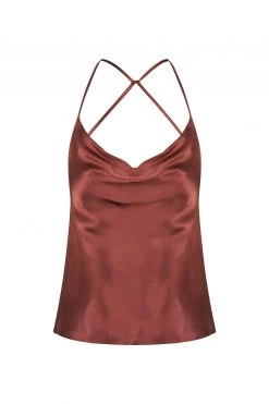 Shona Joy THALIA COWL BACK CAMI TOP - SANGRIA