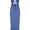 Shona Joy THALIA LACE UP MIDI DRESS - AEGEAN BLUE