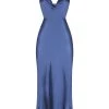 Shona Joy DRESSES THALIA BIAS CUT OUT MIDI DRESS - AEGEAN BLUE