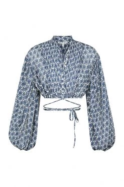 Shona Joy TOPS DANIELA PIN TUCK DRAWSTRING SHIRT