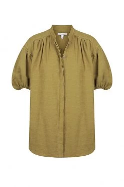 Shona Joy PRISCILA SHORT SLEEVE SHIRT - CUMIN