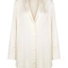 Shona Joy LA LUNE LOUNGE SHIRT DRESS - CREAM DRESSES