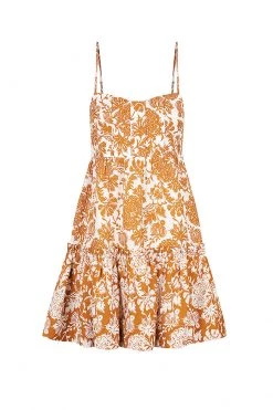 Shona Joy DRESSES VITORIA LINEN CORDED TIERED MINI DRESS