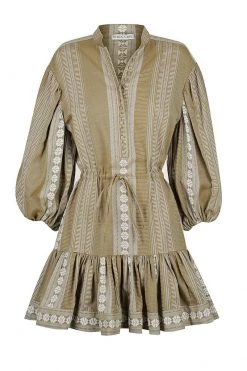 Shona Joy LIZETE BALLOON SLEEVE DRAWSTRING MINI DRESS DRESSES