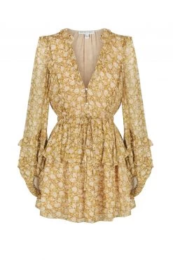 Shona Joy JULIA BALLOON SLEEVE DRAWSTRING MINI DRESS DRESSES