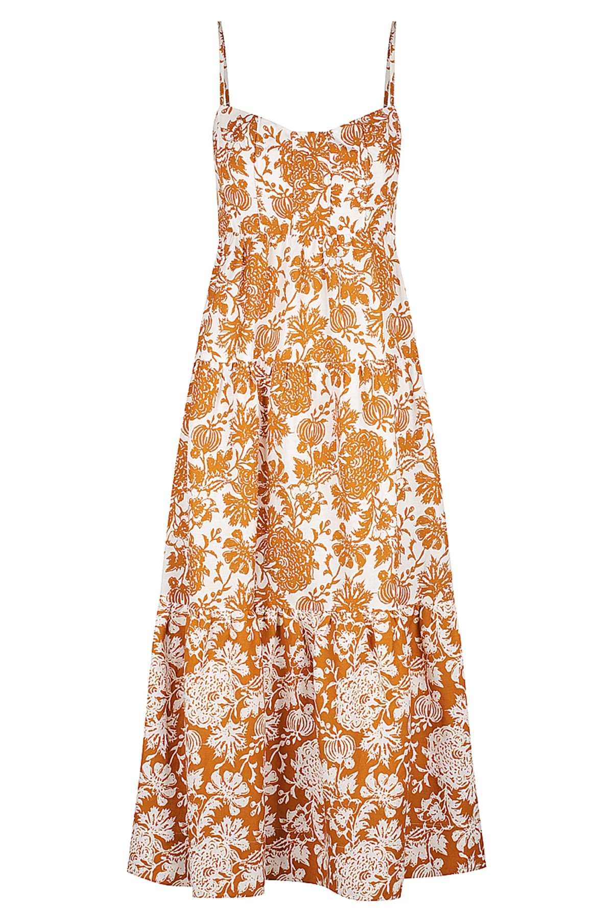 Shona Joy VITORIA LINEN CORDED TIERED MIDI DRESS DRESSES 1 Shona Joy VITORIA LINEN CORDED TIERED MIDI DRESS DRESSES