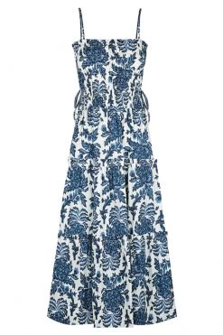 Shona Joy DIANA SHIRRED TIERED MIDI DRESS DRESSES