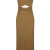 Shona Joy DRESSES SIMONE CROSS OVER MIDI DRESS - CUMIN