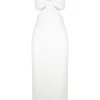 Shona Joy SIMONE GATHERED CUT OUT MIDI DRESS - IVORY