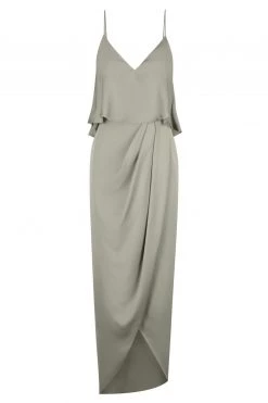 Shona Joy LUXE COCKTAIL FRILL DRESS - EUCALYPTUS