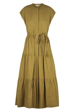 Shona Joy DRESSES PRISCILA TIERED MIDI DRESS - CUMIN