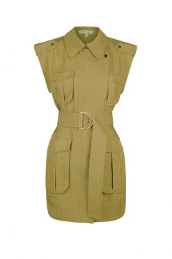 Shona Joy DRESSES MATILDA LINEN UTILITY MINI DRESS - CUMIN