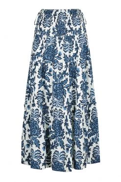 Shona Joy DIANA SHIRRED TIERED MIDI SKIRT