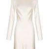 Shona Joy LA LUNE LONG SLEEVE BACKLESS MINI DRESS - CREAM