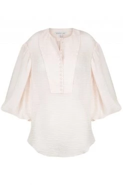 Shona Joy CHARLOTTE BALLOON SLEEVE BLOUSE - ECRU