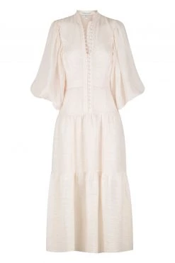 Shona Joy DRESSES CHARLOTTE HIGH NECK MIDI DRESS - ECRU